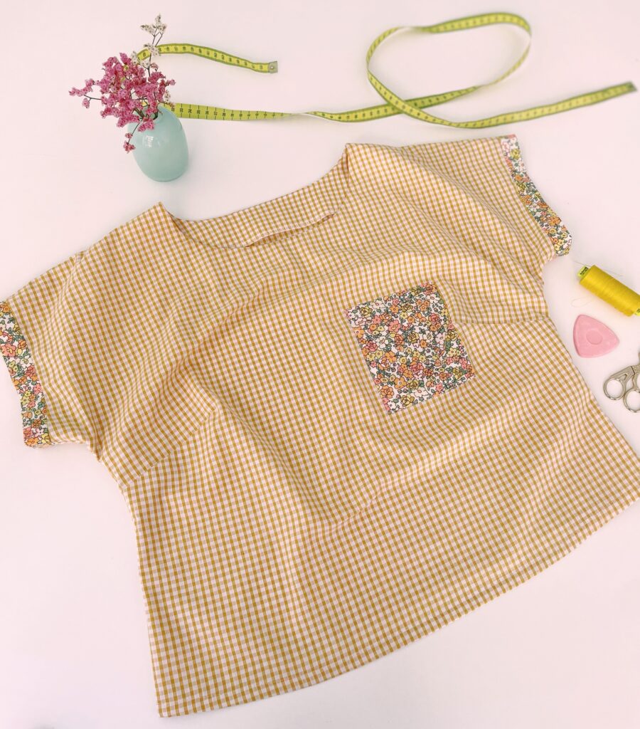 Blusa Ritual cosida a mano en taller de costura Barcelona